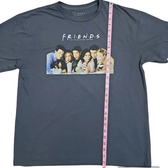 FRIENDS TV Show Blue Graphic T-Shirt Men’s Large 90s Y2K Retro Merch Tee - Picture 6 of 6
